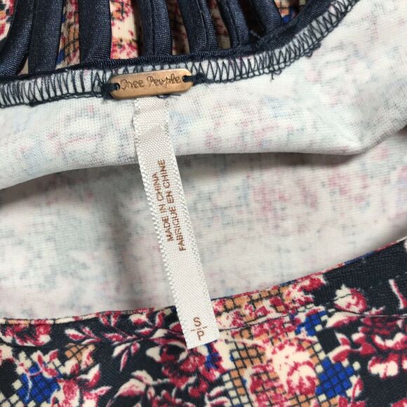 Free People Digital Damsel Bodycon Caged Back Lattice Dress Size S in Black Plum - Picture 10 of 12